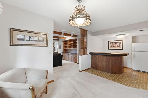 Enjoy a designated beverage area that makes hosting guests even easier.