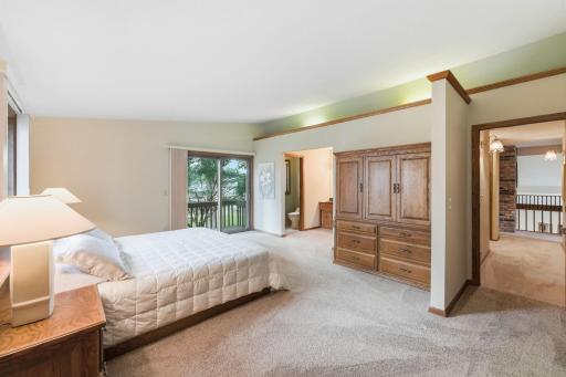 Private primary en suite with a private balcony.
