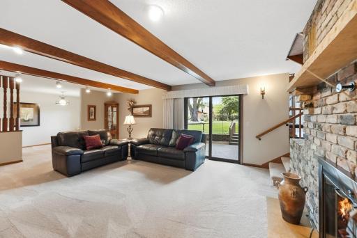 Lower living lends access to your back patio.