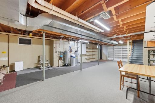 A versatile basement offers exciting potential for future finished living space.