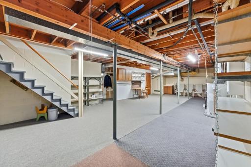 Unfinished square footage provides valuable potential.