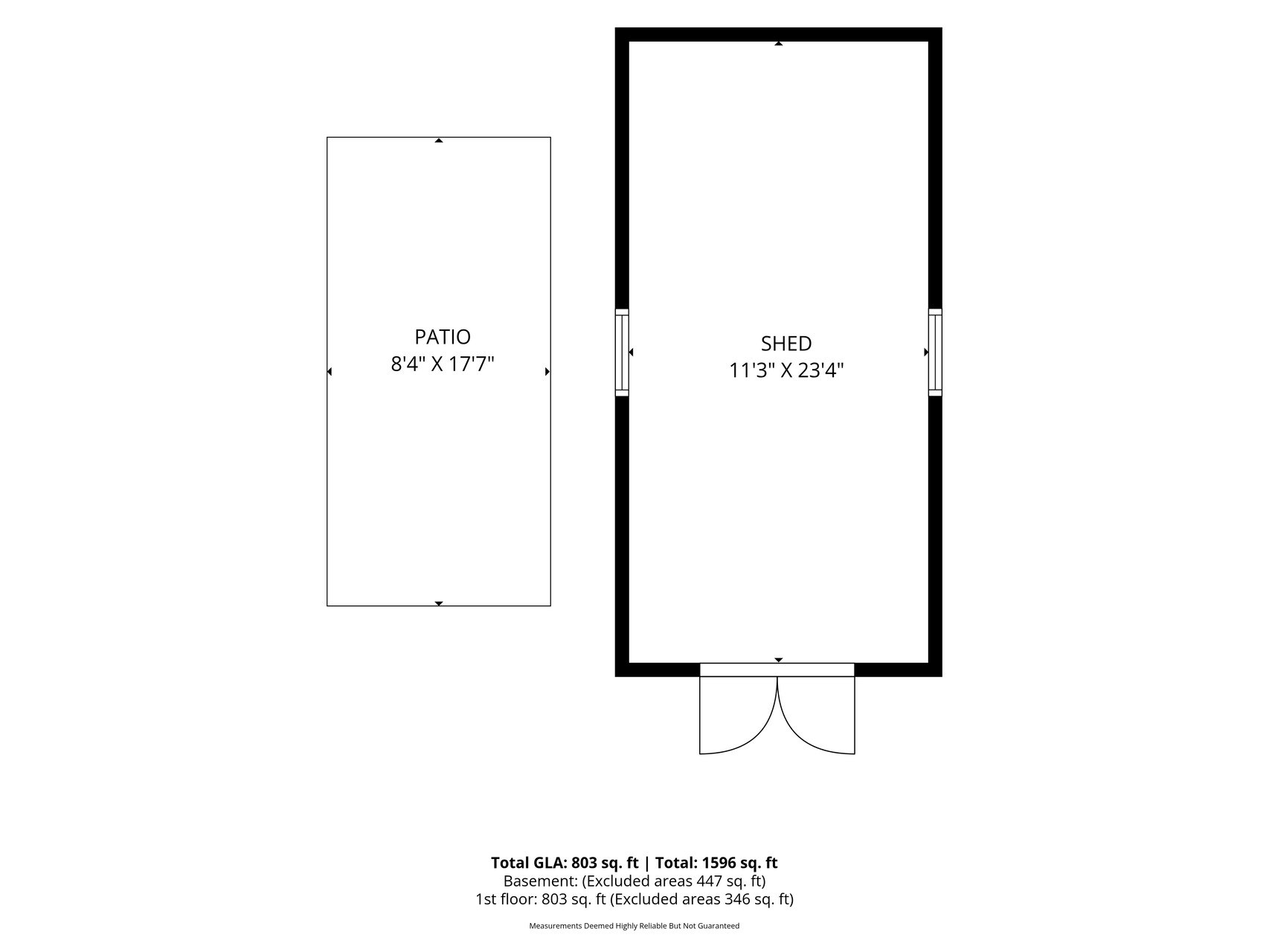 Storage shed and parking pad