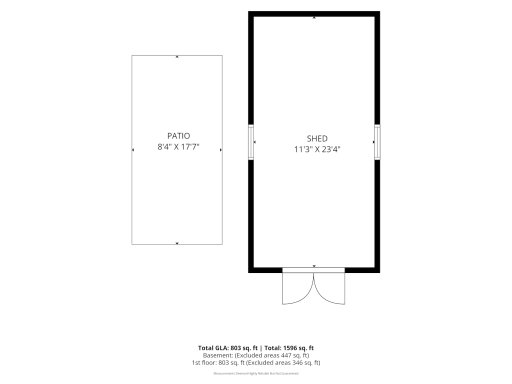 Storage shed and parking pad