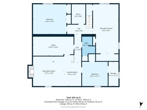Lower level floor plan