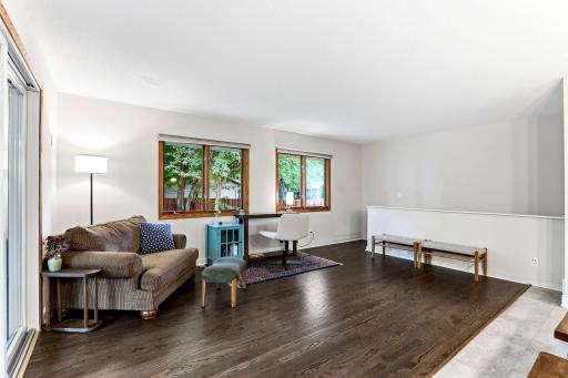 Family room open to kitchen, great flexible space
