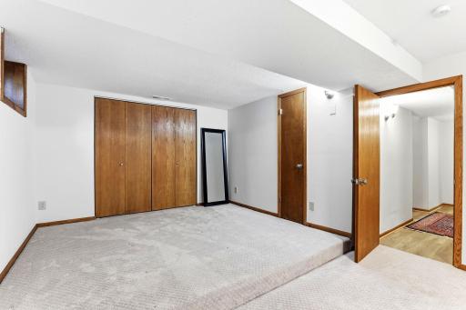 Platform area great for exercise room
