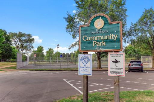 Community park across the street, behind houses