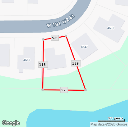 Approximate Lot Dimensions