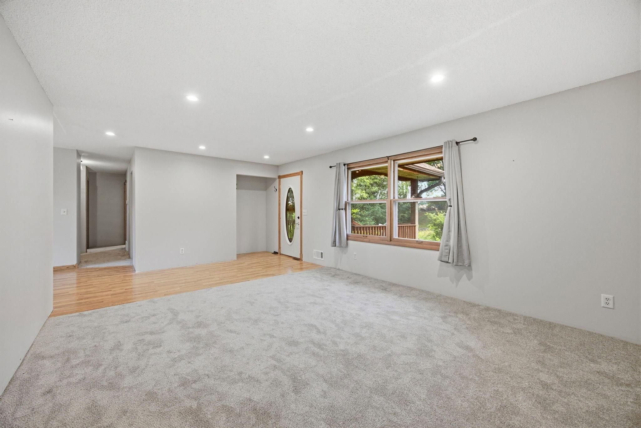 Living room and entryway