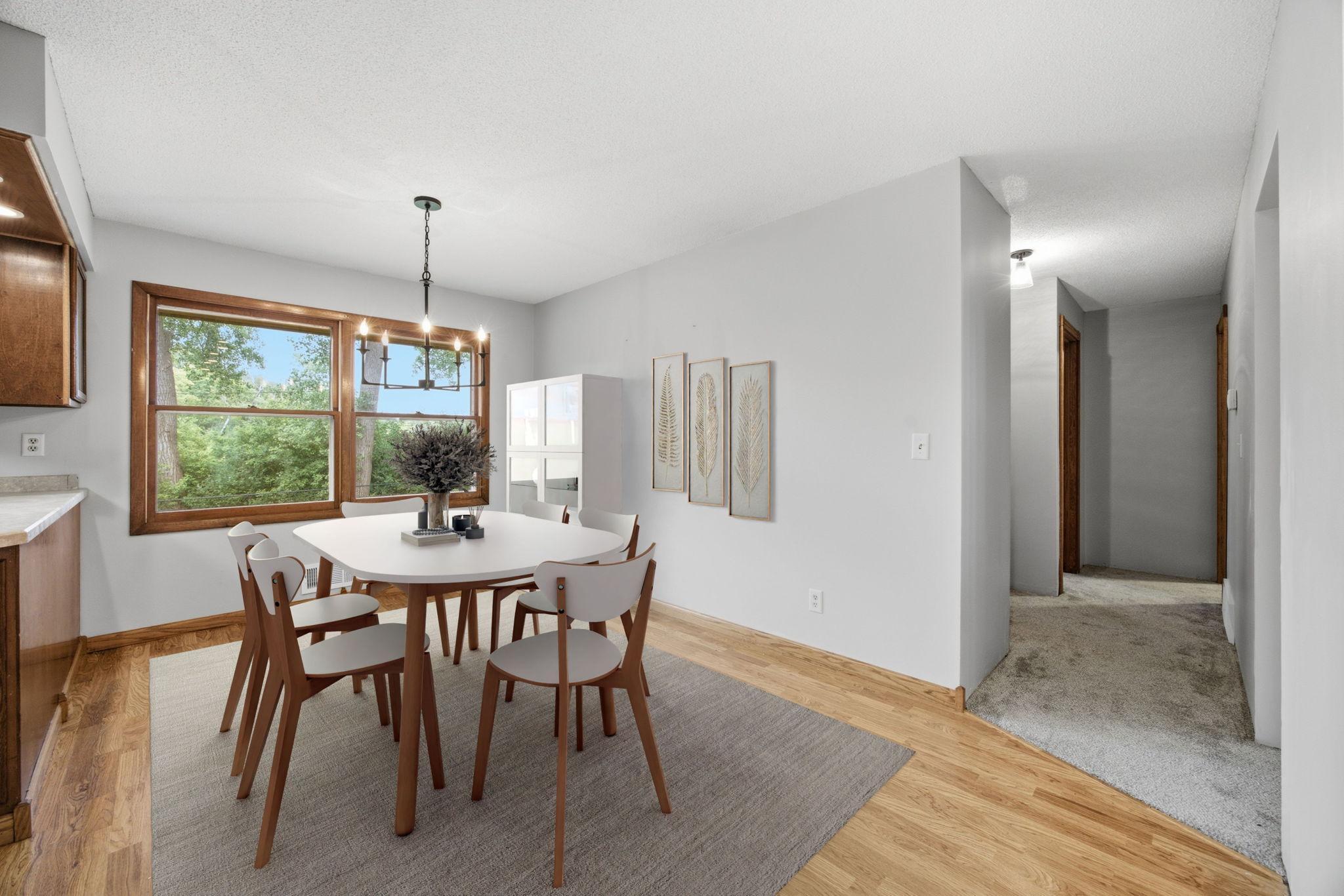 Digitally Staged Dining Room