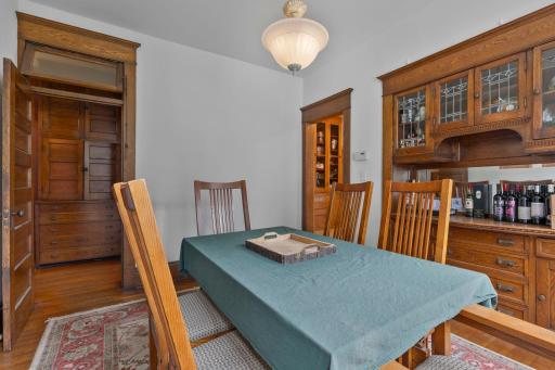 Original built-in buffets in each unit