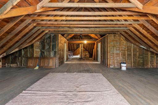 The upper level of the building has tons of potential