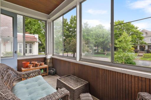 Porches have screens and glass windows