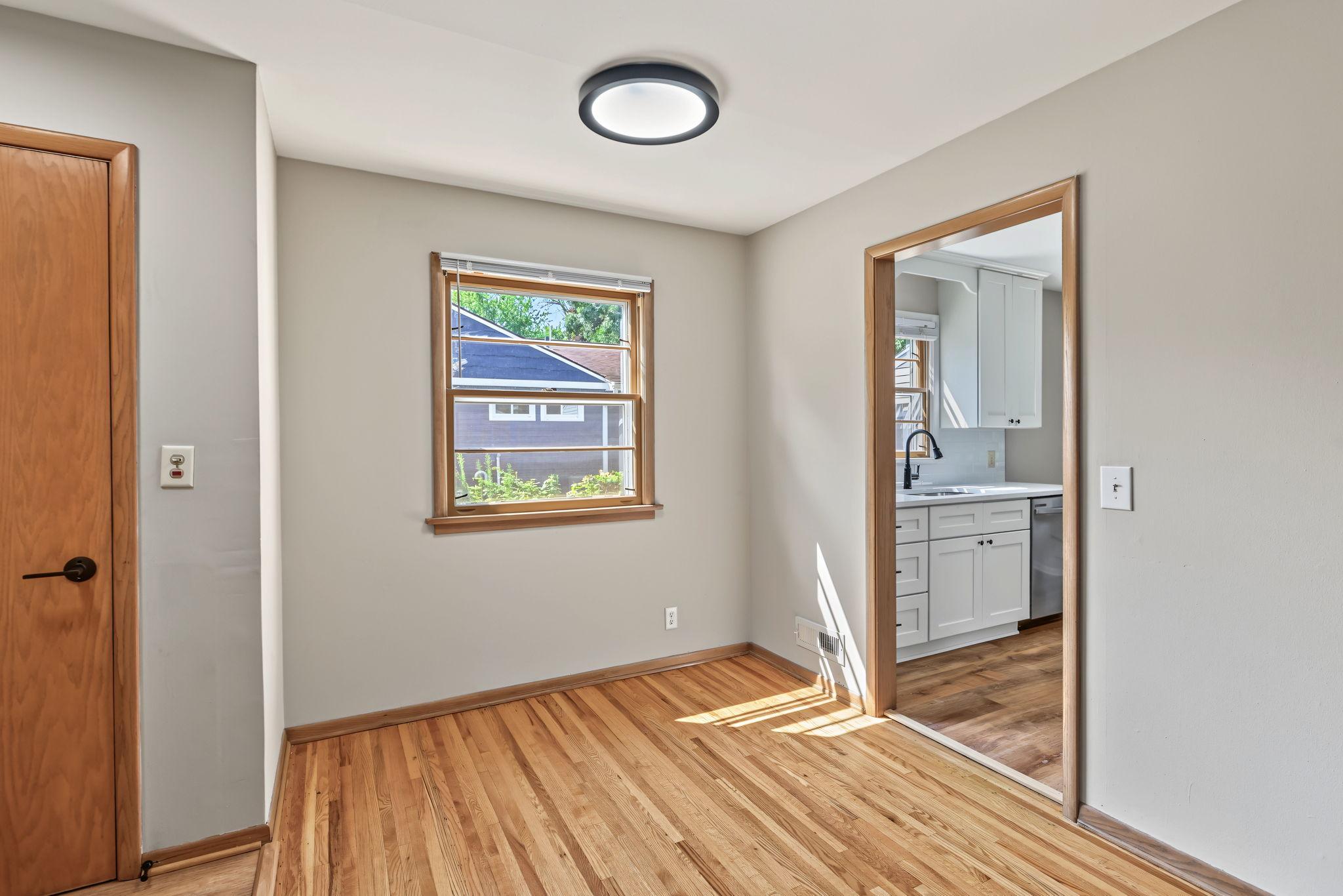 Informal dining area off kitchen