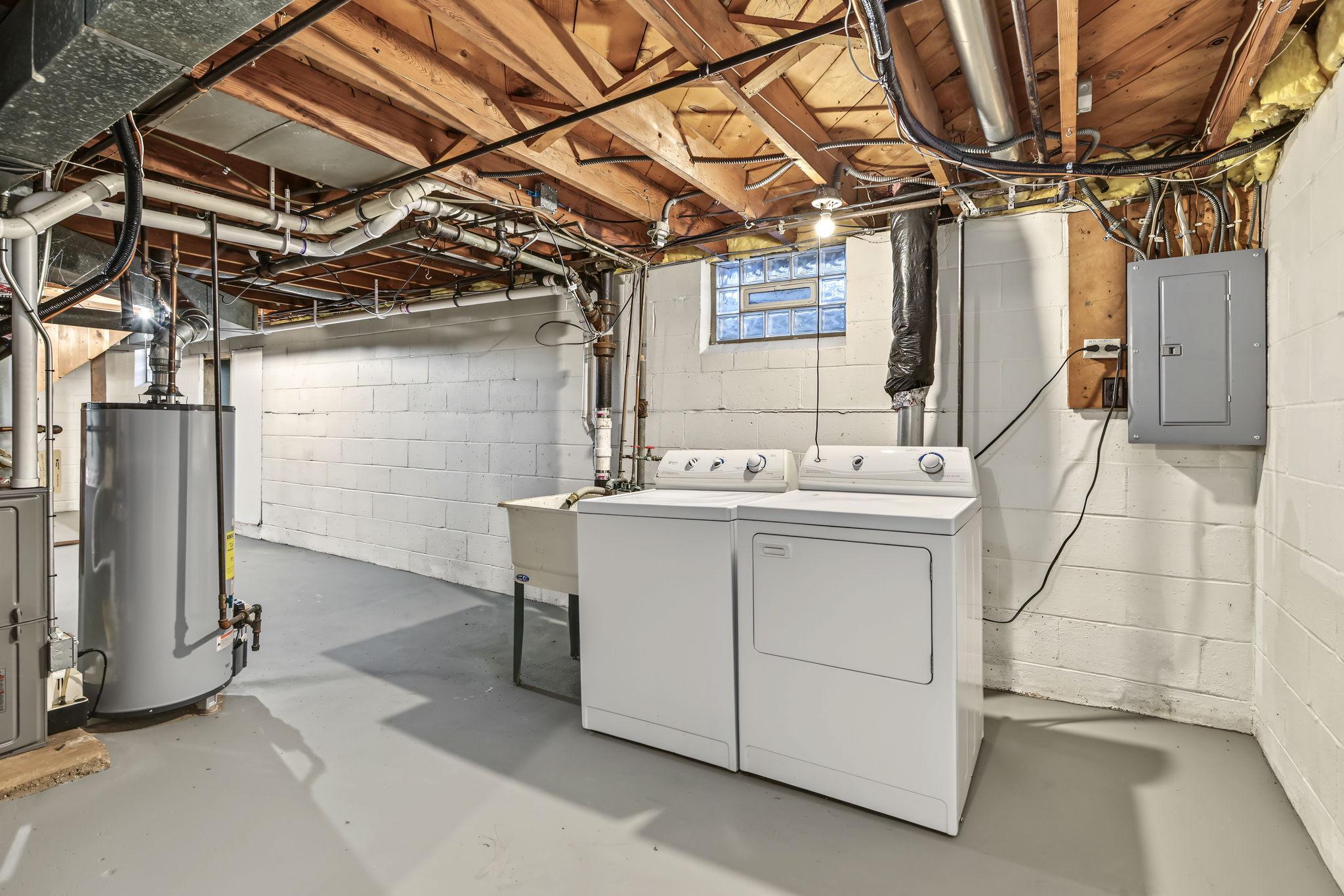 Laundry in lower level