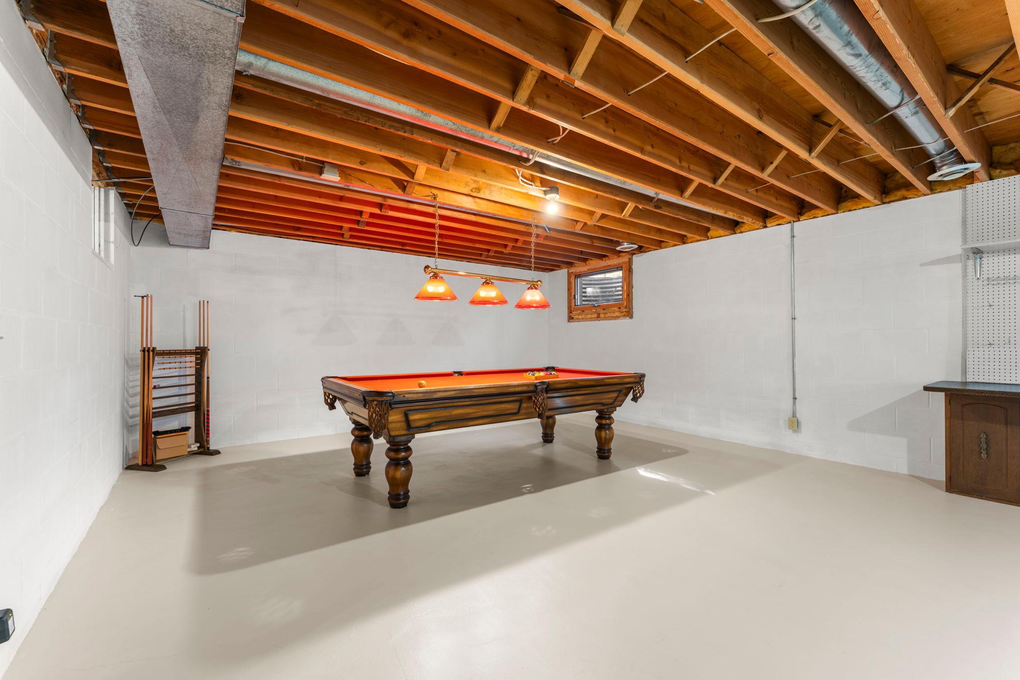 Lower level rec room