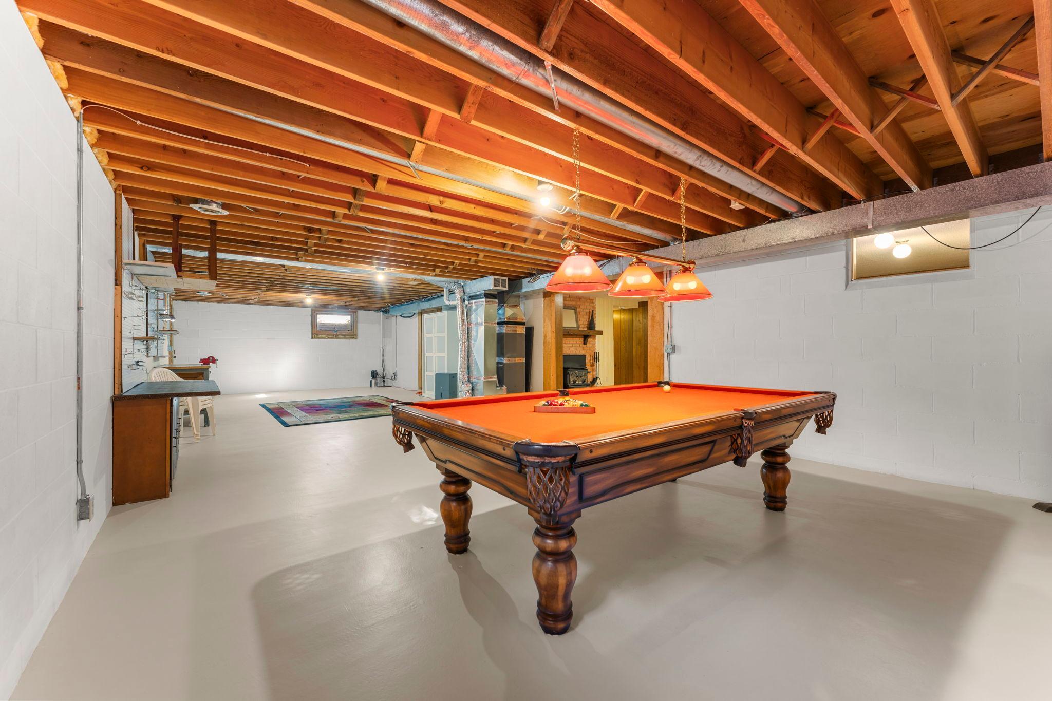 Lower level rec room