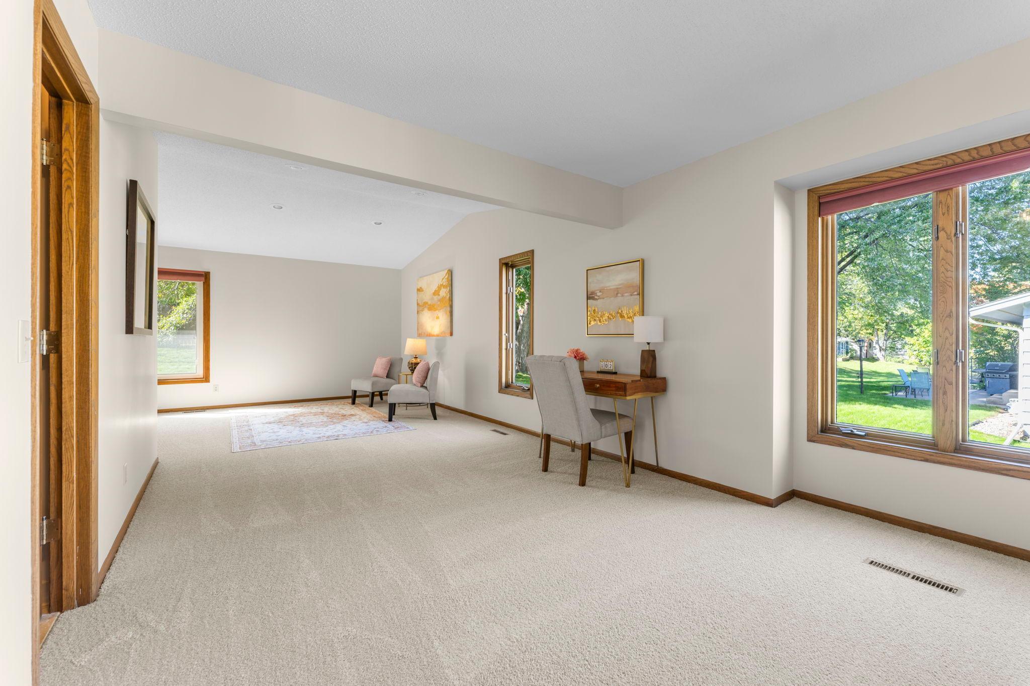 View of the large primary bedroom