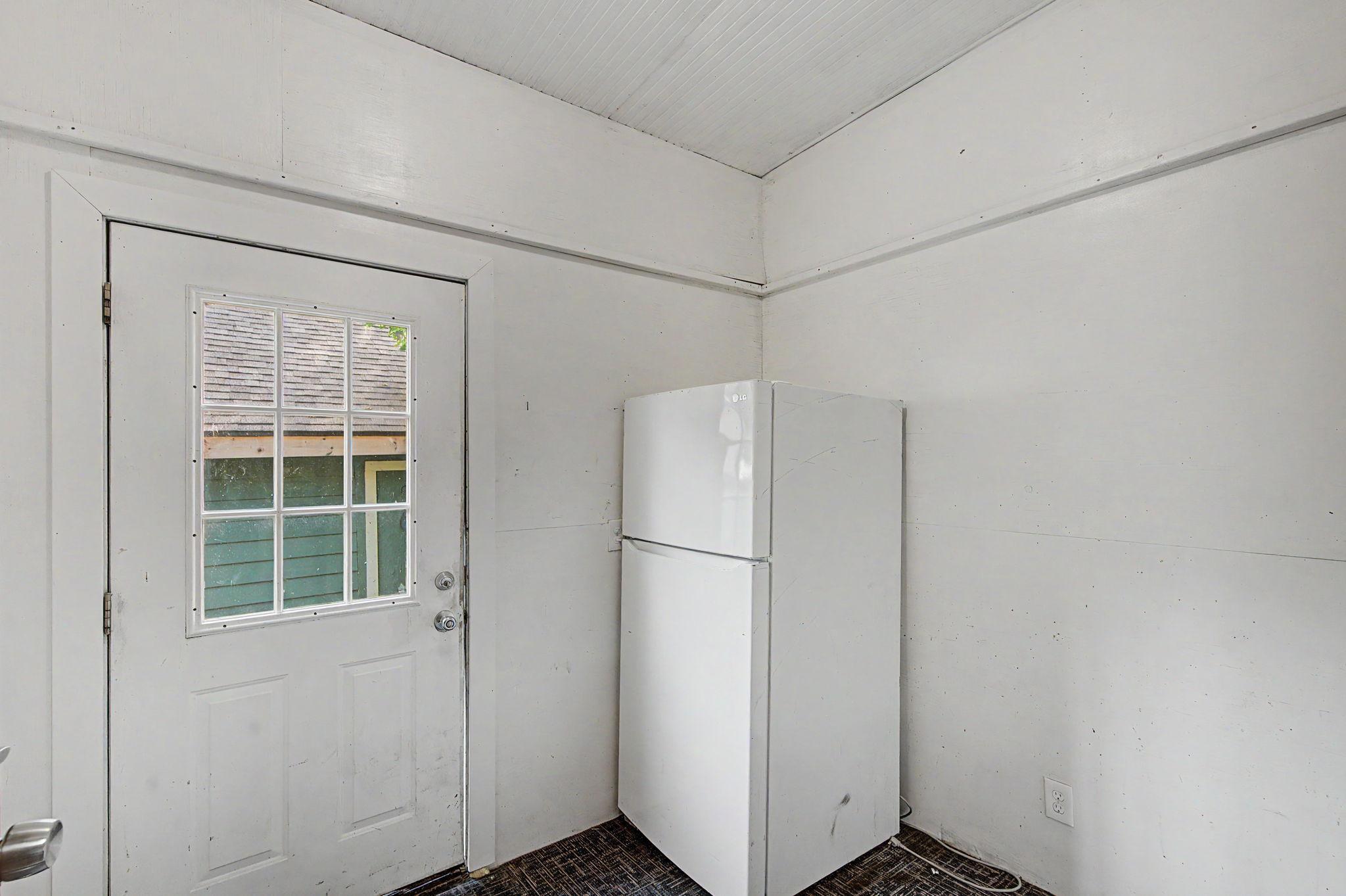 Back door kitchen area