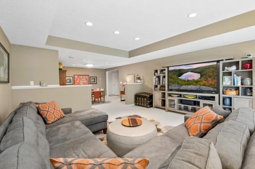 Lower-level family room â perfect for movie nights