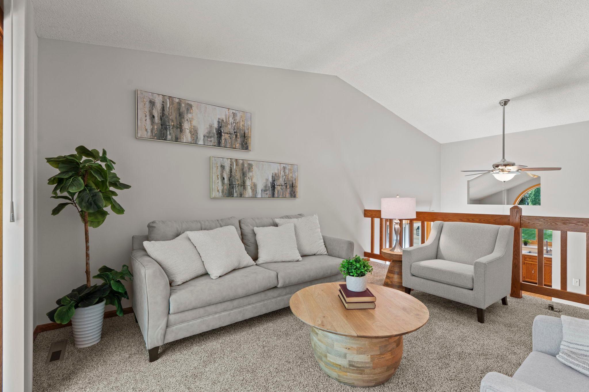 Open and bright living room