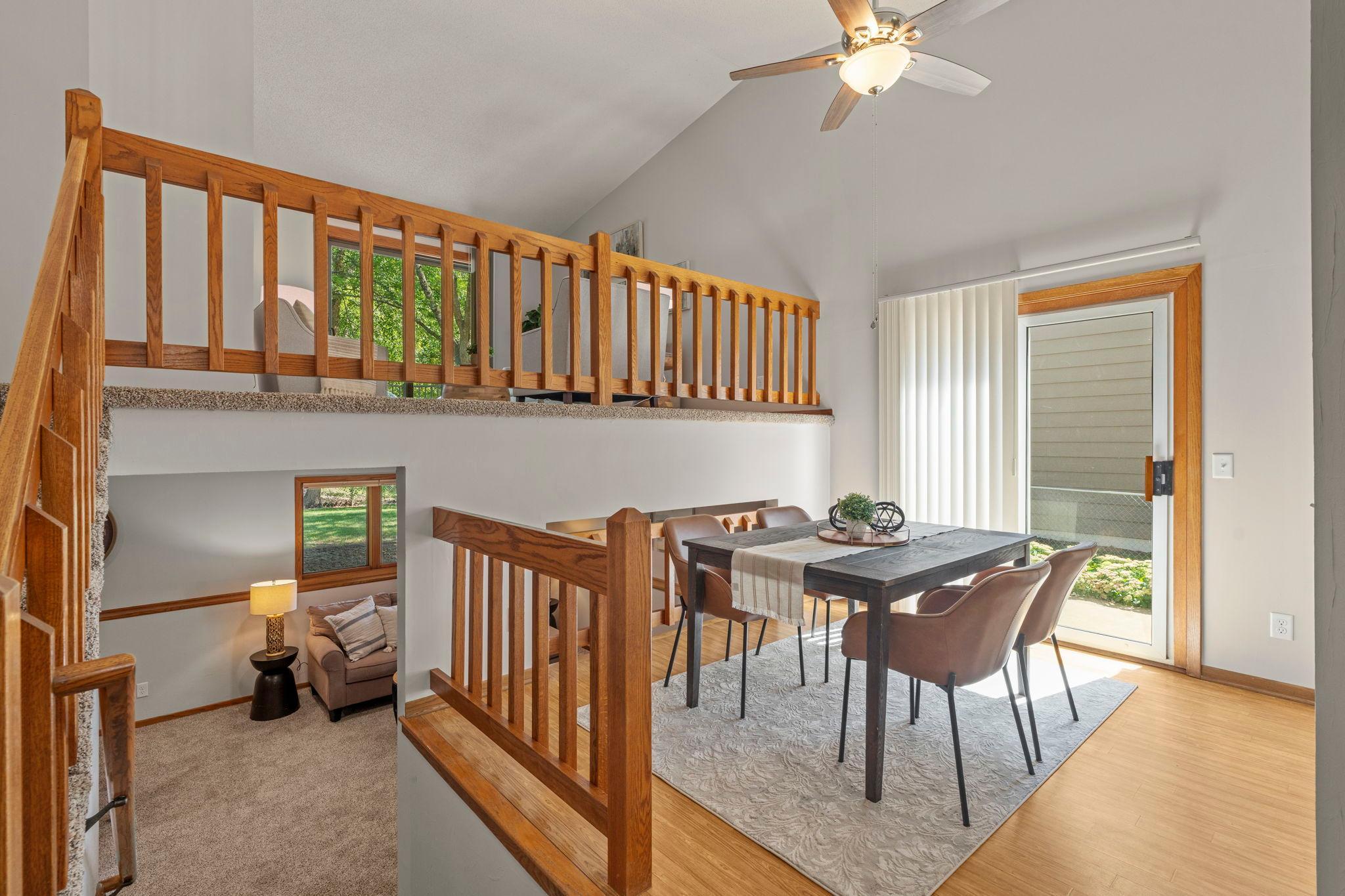 Dining room located just off the kitchen with access to the patio