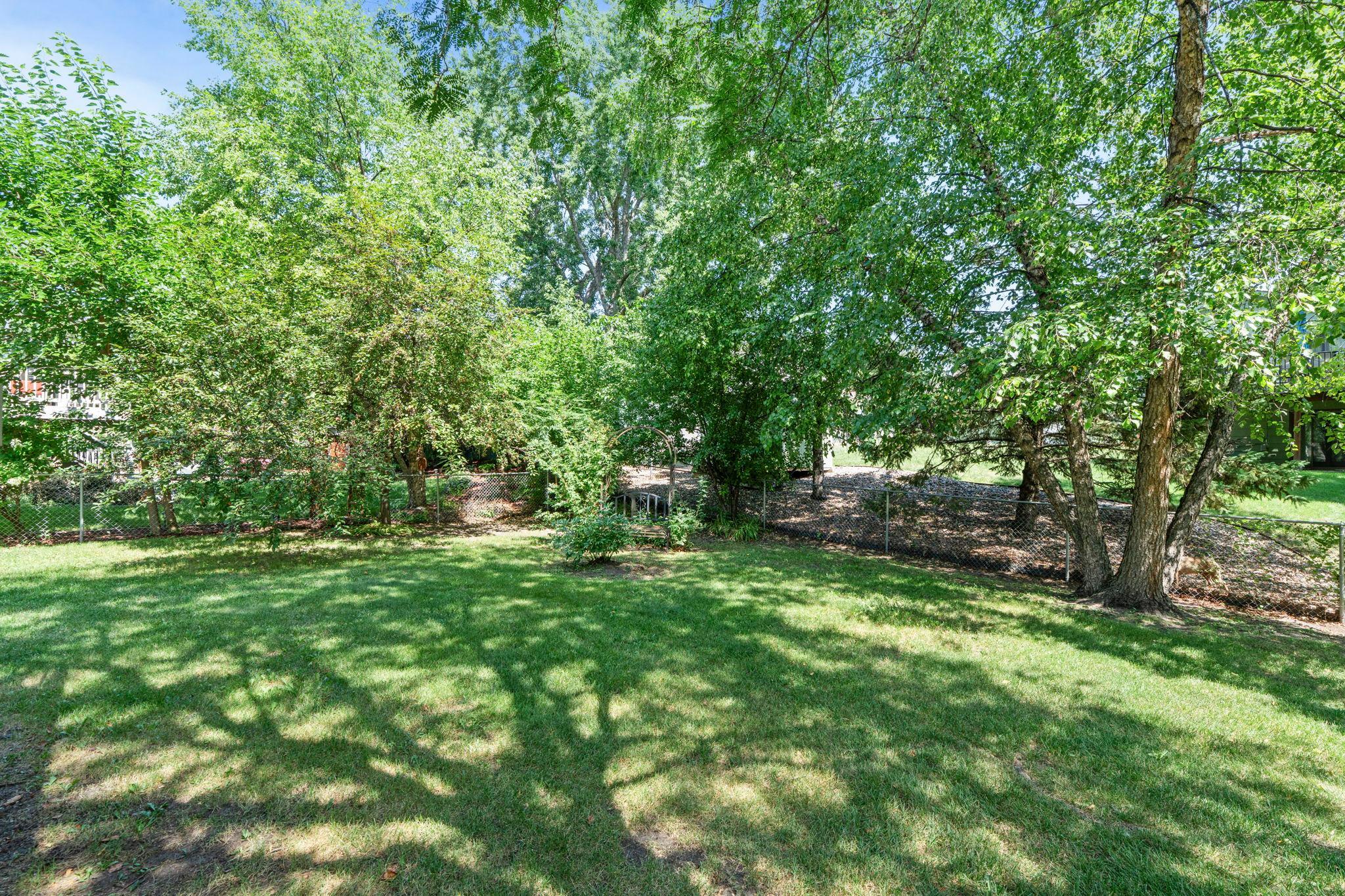 Flat private backyard that is fully fenced