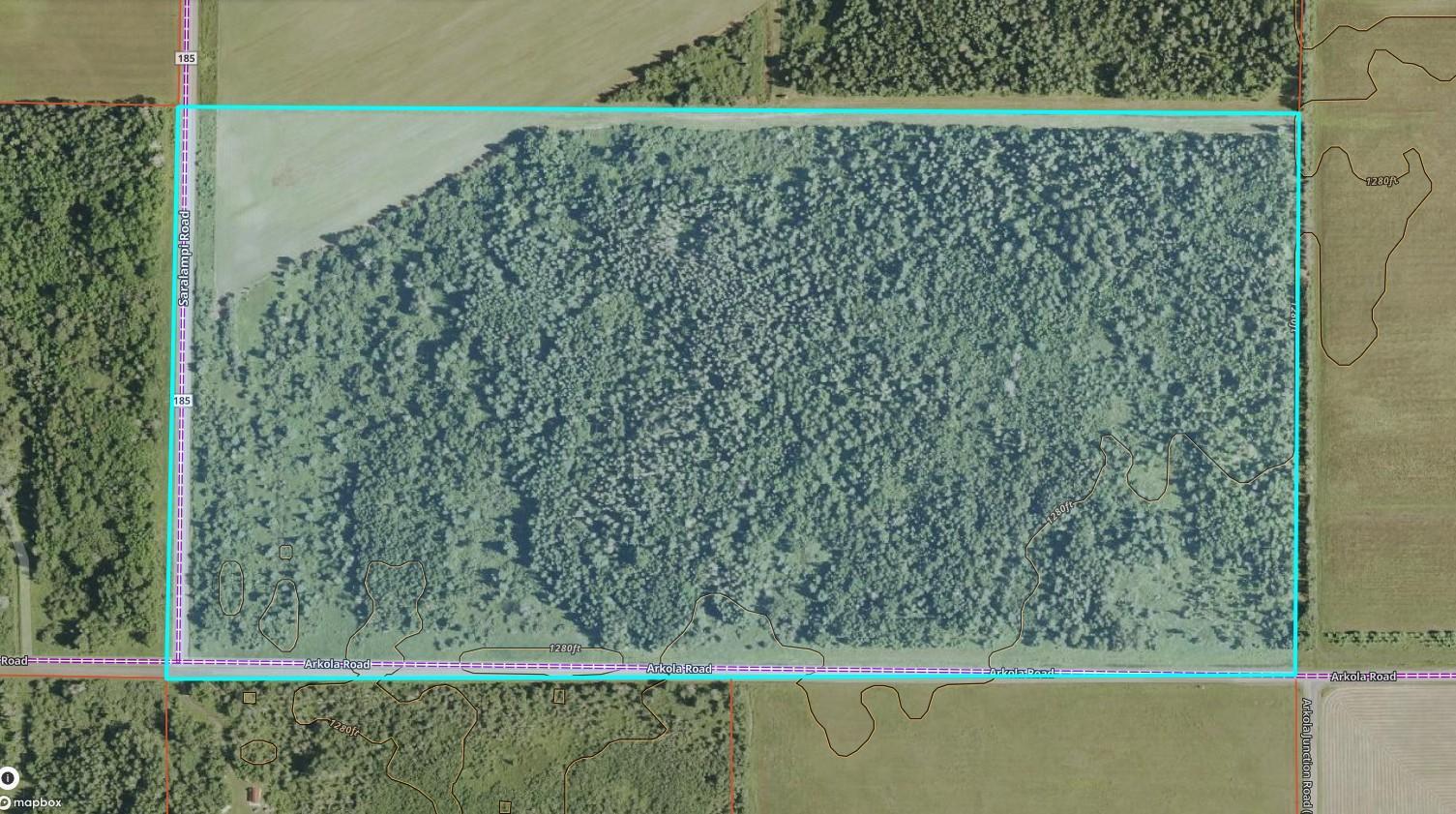 Parcel Map, Road frontage on the West and South line
