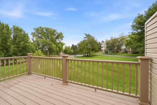Enjoy summer meals with friends and family on your low-maint composite material deck. Nice East exposure