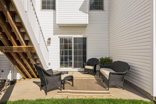 A lower-level patio offers an amazing second outdoor gathering space.