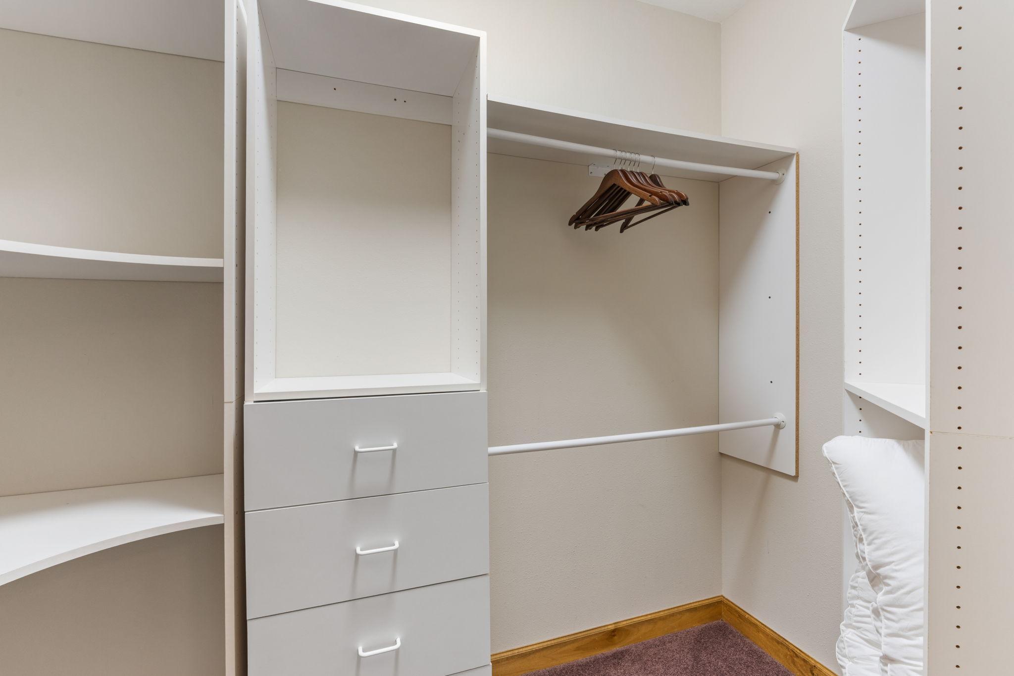 Lower level bedroom 3 with walk-in closet
