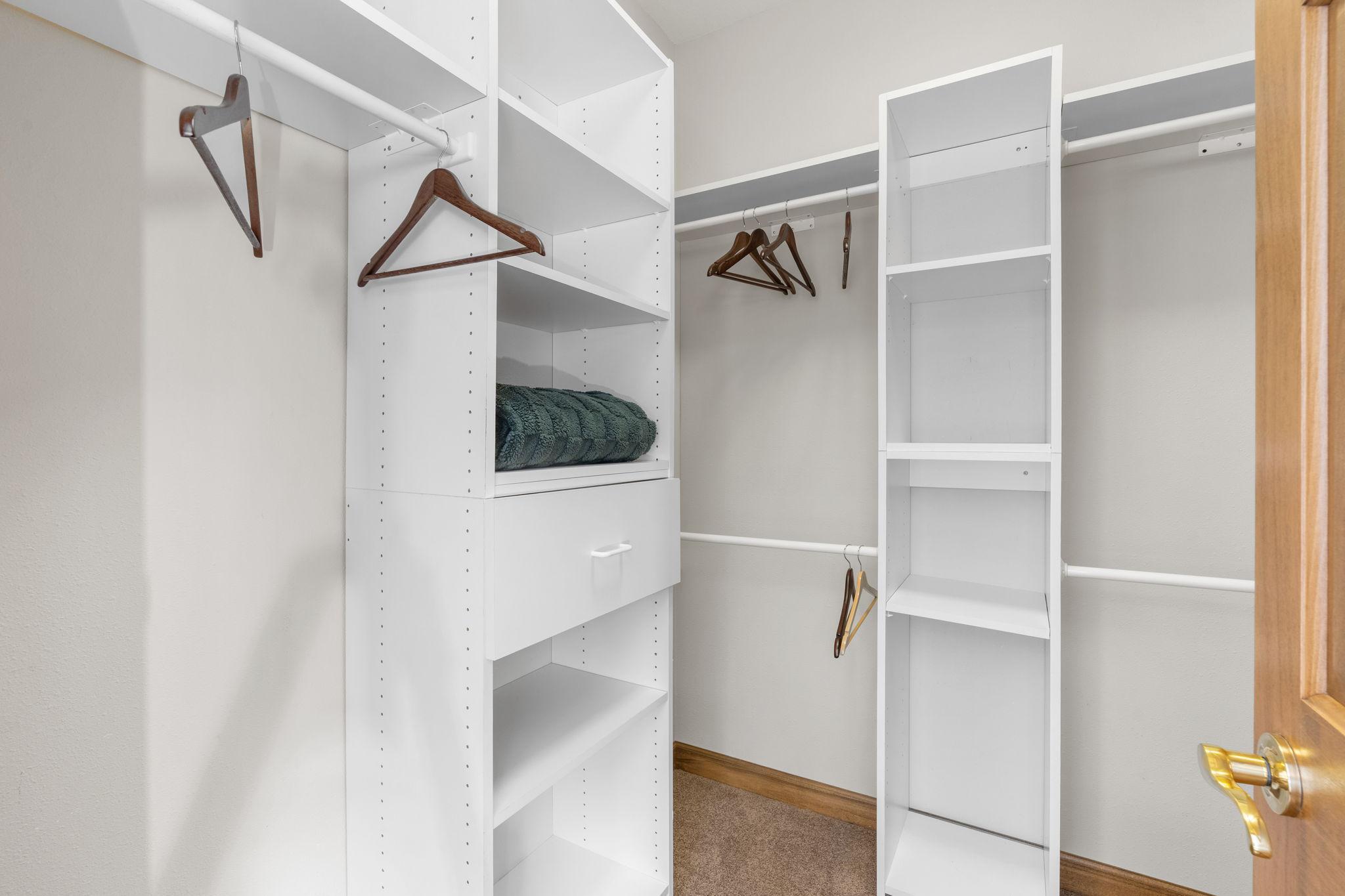 Lower level bedroom 2 with walk-in closet