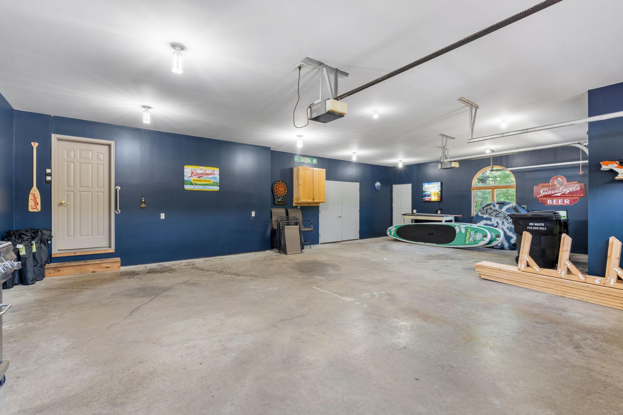 Finished 3-stall garage