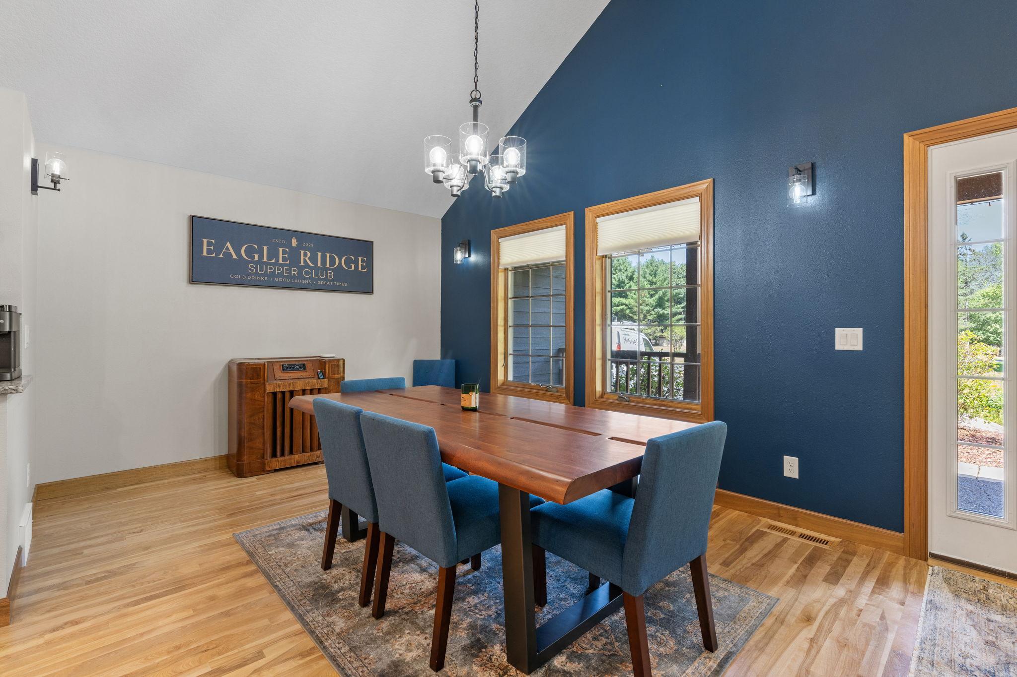 Large informal dining space right off the kitchen and living rooms