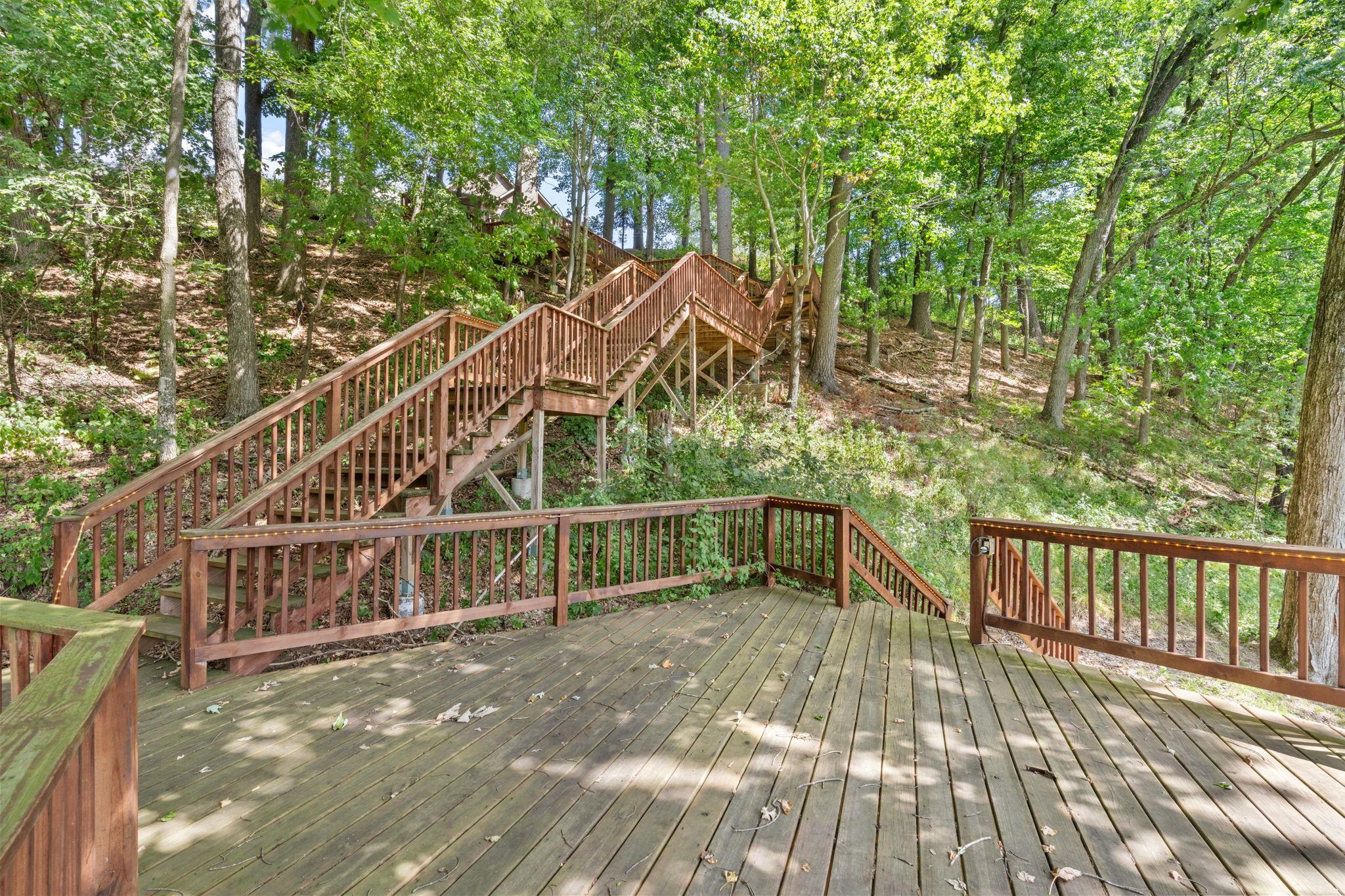 Decking has electricity to light the way