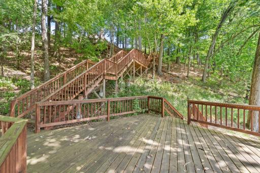 Decking has electricity to light the way