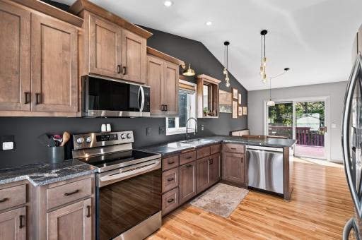 Beautifully fully renovated kitchen with granite counter tops