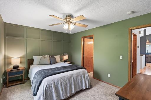 Ceiling fans and attached to main floor full bath
