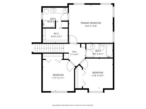 Upper level floor plan