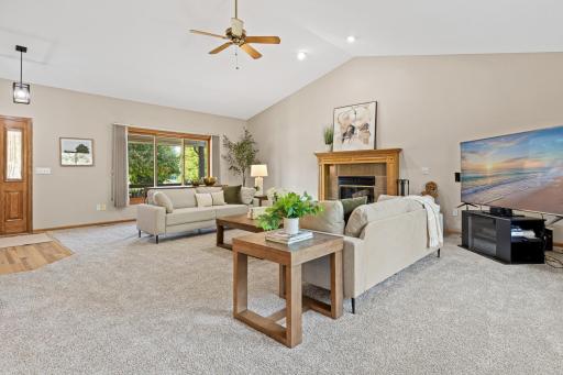 Vaulted ceilings add a wonderful sense of openness, while abundant natural light brightens the main level.