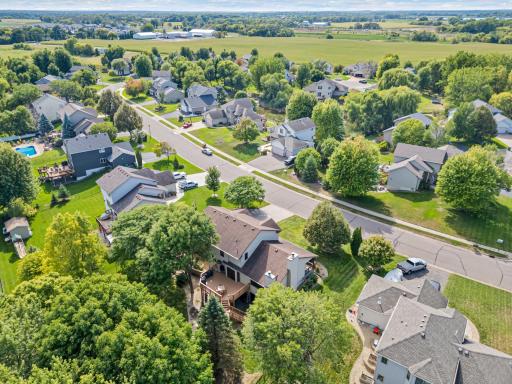 Tree-lined neighborhood living
