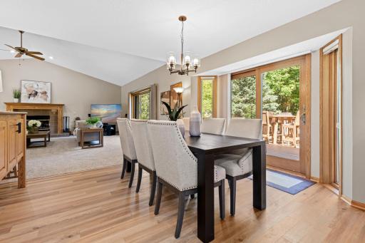 A spacious dining area makes everything from weeknight dinners to holiday gatherings easy.