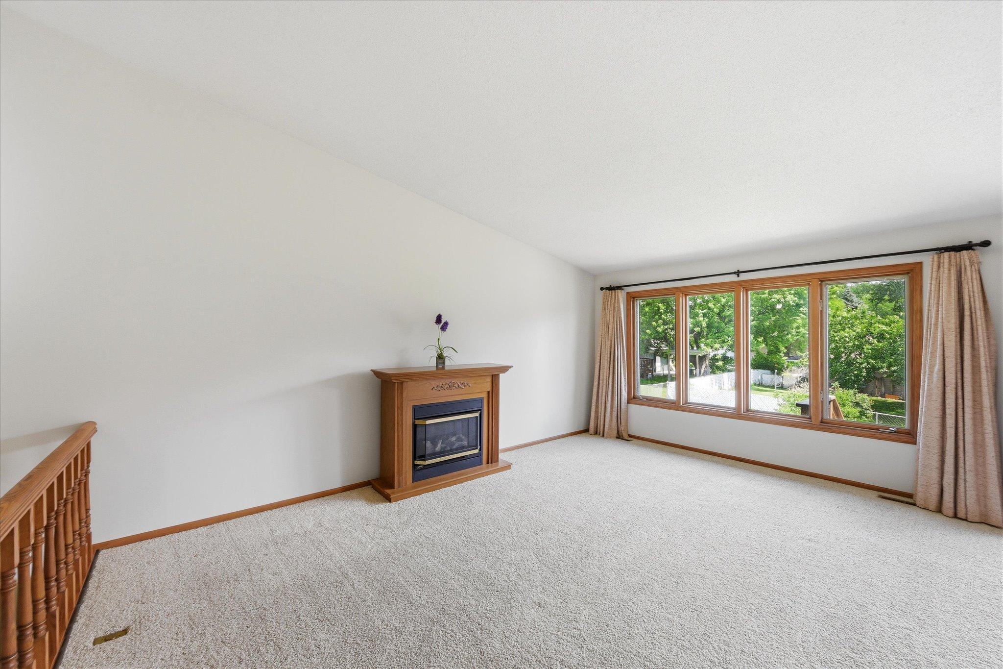 Natural light shines in.