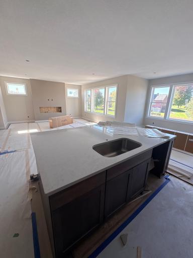 Kitchen Island with storage on both sides open layout