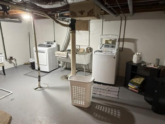 Laundry area - clean bsmt