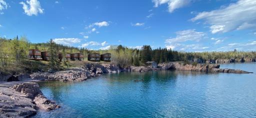 Villas and lakeshore rendering.