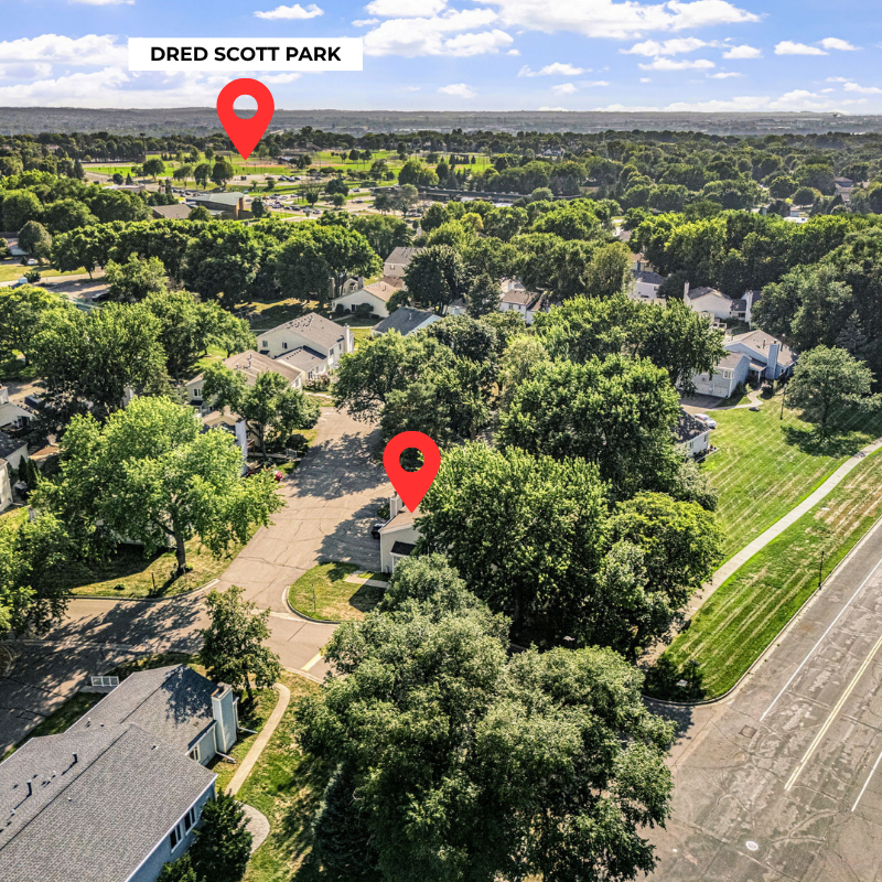 Walking distance to Dred Scott Park