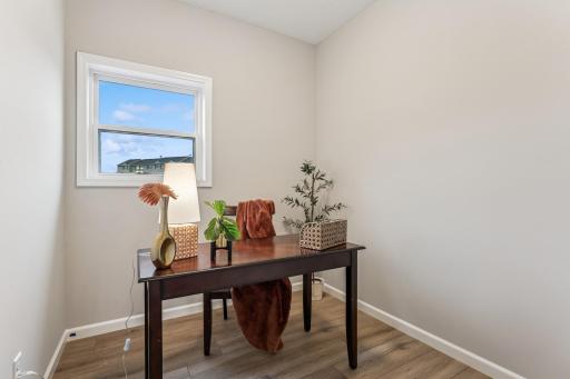 This plan offers a 'pocket' office or flex space