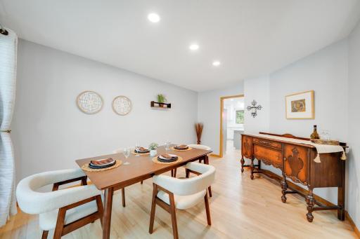 Dining room off of the kitchen