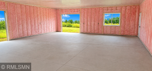 back of 30x60 garage insulated only